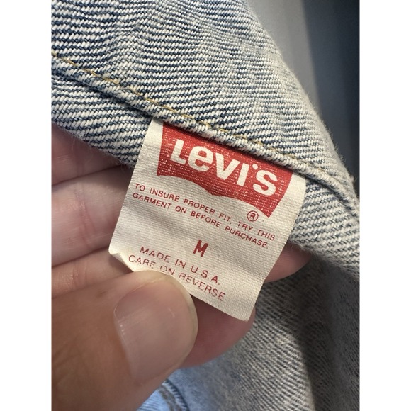 VTG 80s Levis Trucker Denim Jacket Mens Medium USA 70507-0219 Acid Wash Wash - Picture 5 of 8